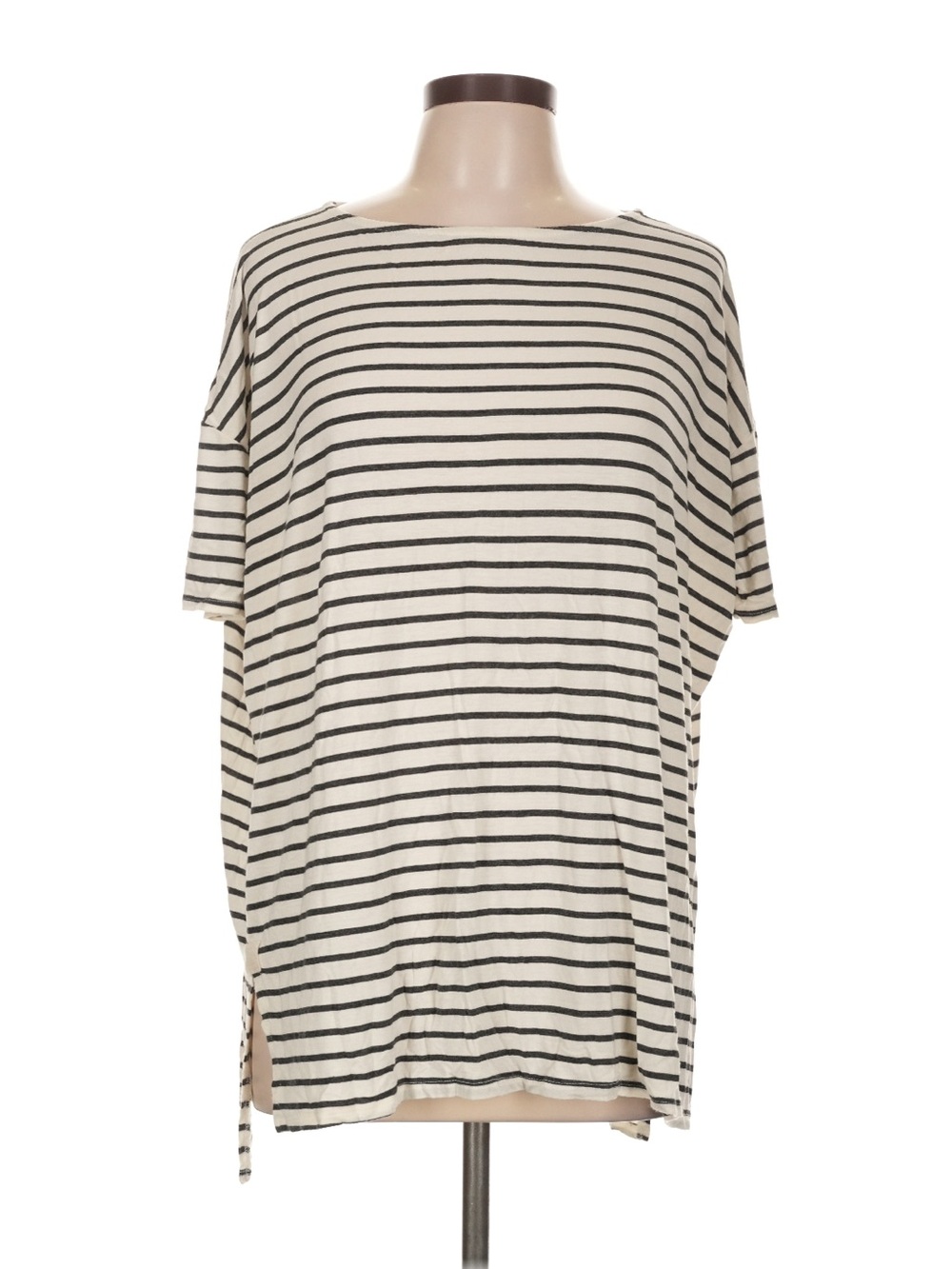 Emerald Cream and Black Striped Top